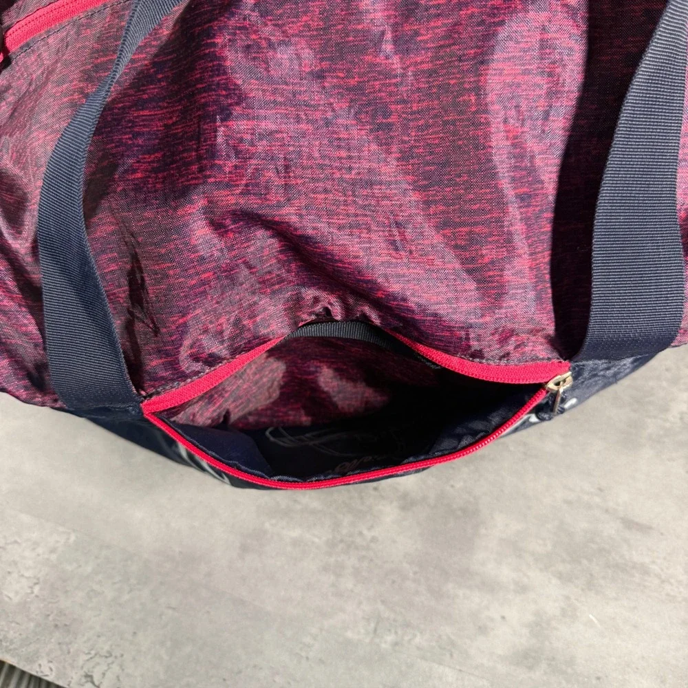 Eddie Bauer Duffel Bag‎ Unisex 40L Red Navy Stowaway Packable Travel Gym